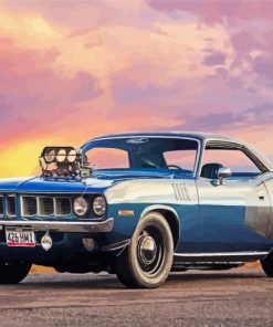 1970 Plymouth Barracuda Car Diamond Paintings