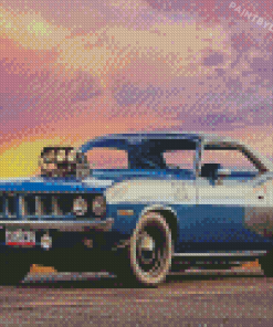 1970 Plymouth Barracuda Car Diamond Paintings