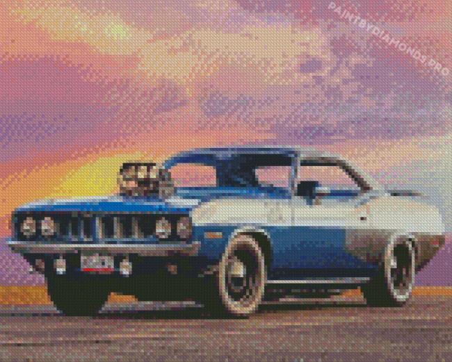 1970 Plymouth Barracuda Car Diamond Paintings