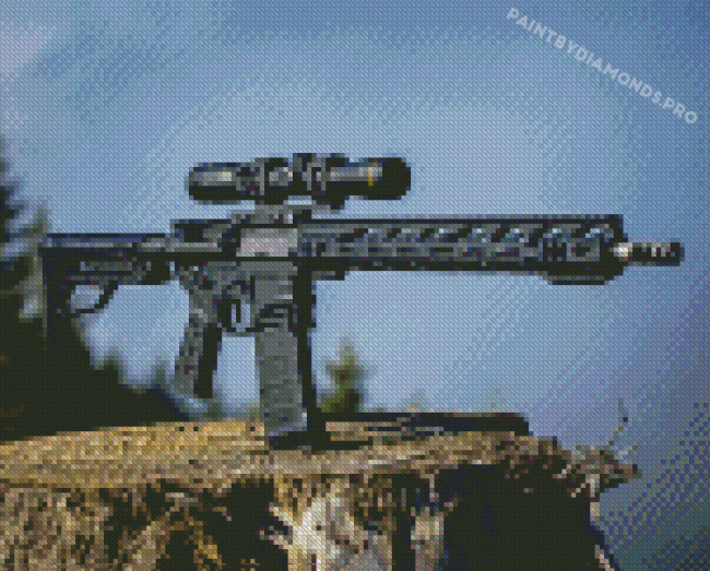 AR 15 Rifle Diamond Paintings