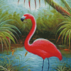 Aesthetic Flamingo Jungle Diamond Paintings