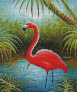 Aesthetic Flamingo Jungle Diamond Paintings