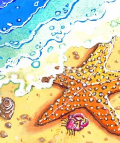 Aesthetic Starfish On Beach Diamond Paintings