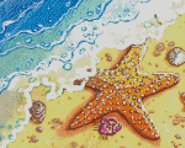 Aesthetic Starfish On Beach Diamond Paintings