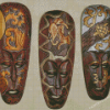 African Wood Masks Diamond Painting