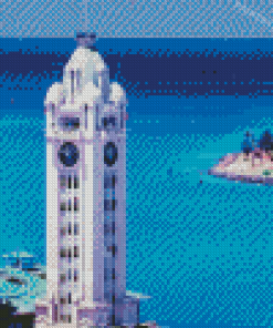 Aloha Tower Lighthouse Diamond Painting