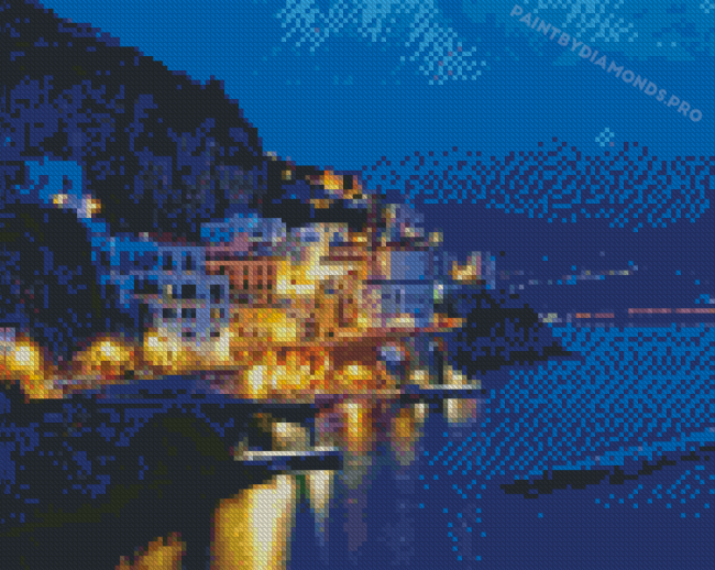 Amalfi Coast At Night Diamond Paintings