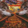 American Flag Wolves Art Diamond Paintings