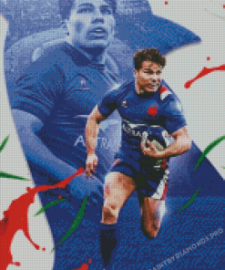 Antoine Dupont Rugby Player Poster Diamond Paintings