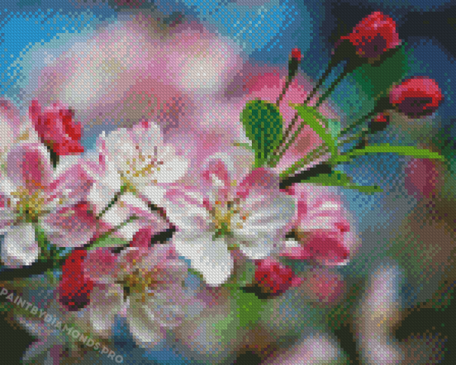 Apple Blossoms Flowers Diamond Paintings