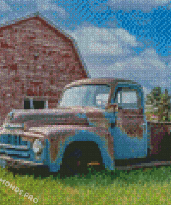 Barn And Truck Diamond Paintings