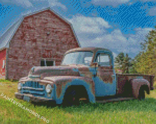 Barn And Truck Diamond Paintings