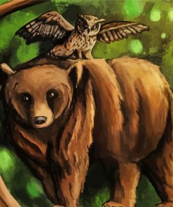 Bear And Owl Diamond Paintings