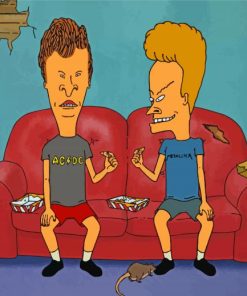 Beavis And Butt Head Eating Diamond Paintings