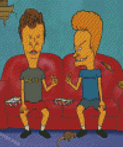 Beavis And Butt Head Eating Diamond Paintings