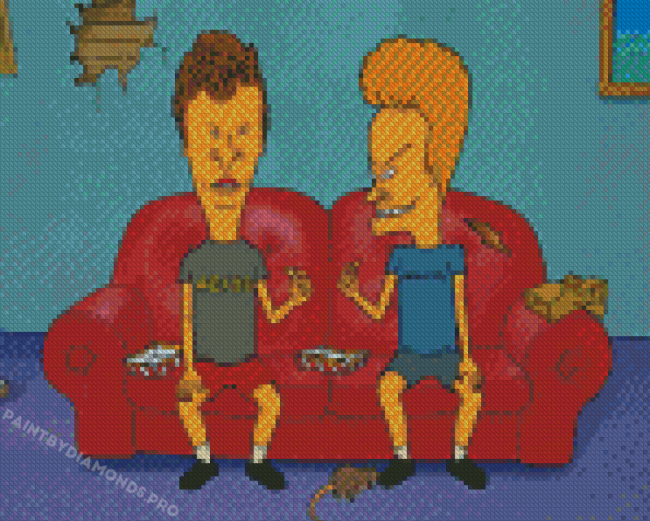 Beavis And Butt Head Eating Diamond Paintings