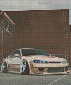 Beige Silvia S15 Car Diamond Paintings