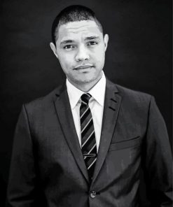 Black And White Trevor Noah Diamond Painting