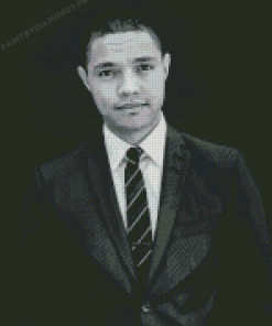 Black And White Trevor Noah Diamond Painting