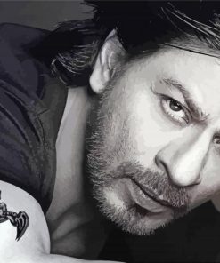 Black And White Shahrukh Khan Diamond Paintings