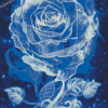 Blue Glowing Rose Diamond Painting