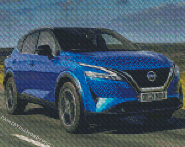 Blue Nissan Qashqai Diamond Paintings