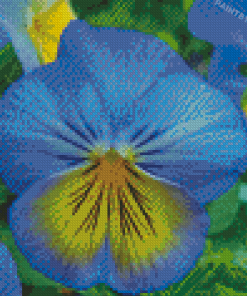 Blue And Yellow Flower Diamond Paintings