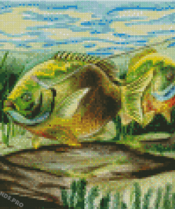 Blue Gill Fish Diamond Painting