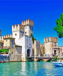 Castello Di Sirmione Lake Garda Diamond Painting