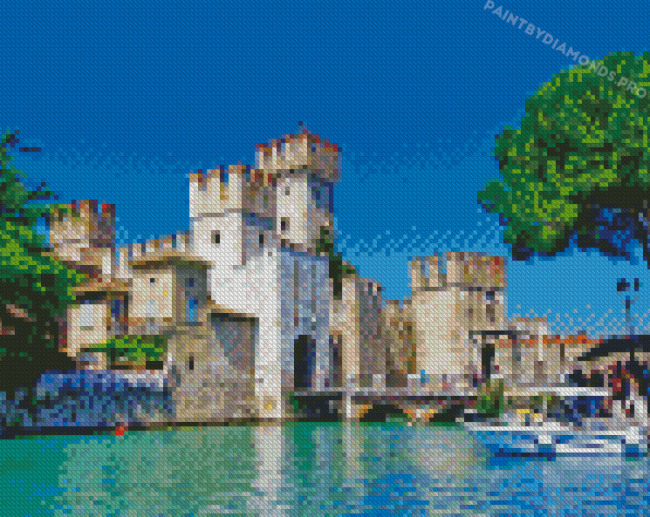 Castello Di Sirmione Lake Garda Diamond Painting