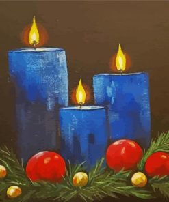 Christmas Candles Art Diamond Paintings