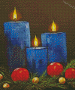 Christmas Candles Art Diamond Paintings