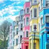 Colorful Buildings Notting Hill Diamond Paintings