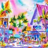 Colorful Fort Myers Beach Town Diamond Painting