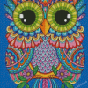 Colorful Mandala Owl Art Diamond Paintings