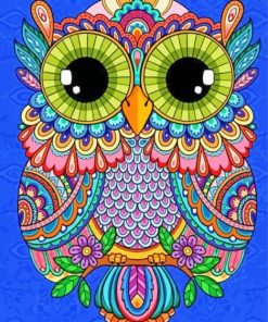 Colorful Mandala Owl Art Diamond Paintings