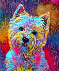 Colorful Westie Puppy Diamond Paintings