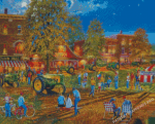 Farm John Deere Trekker Diamond Paintings