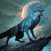 Fenris Wolf At Night Art Diamond Paintings