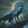 Fenris Wolf At Night Art Diamond Paintings