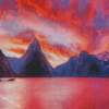 Fiordland At Sunset Diamond Painting