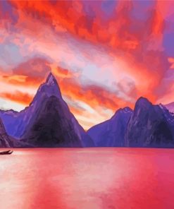 Fiordland At Sunset Diamond Painting