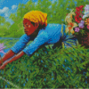 Flower Picking Diamond Paintings