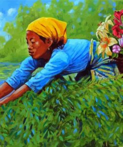 Flower Picking Diamond Paintings