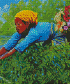 Flower Picking Diamond Paintings