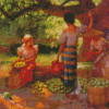 Fruit Pickers Harvesting Under The Mango Tree by Fernando Amorsolo Diamond Paintings