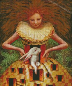 Girl And Rabbit Diamond Paintings