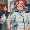 Girl Chef Cooking Diamond Paintings