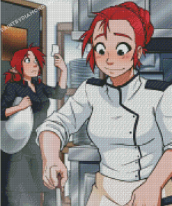 Girl Chef Cooking Diamond Paintings