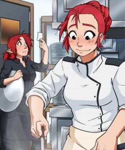 Girl Chef Cooking Diamond Paintings